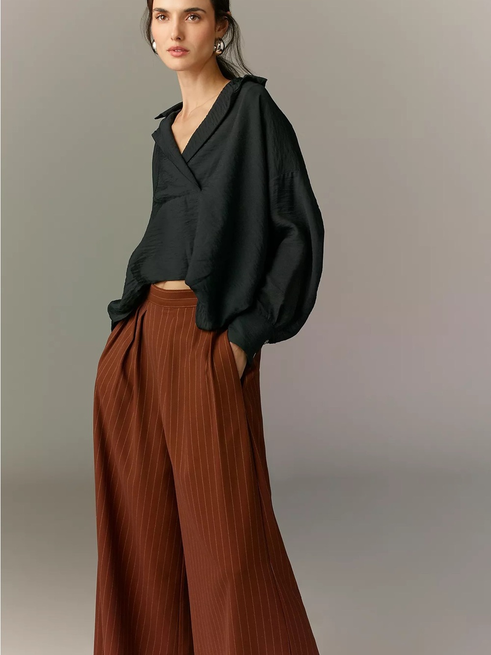 Anthropologie Dylon Long Sleeve Wide-Placket Top| SOLD OUT